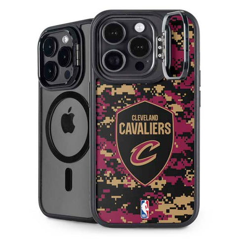 NBA Cleveland Cavaliers Digi Camo iPhone 16 Pro Kickstand Case